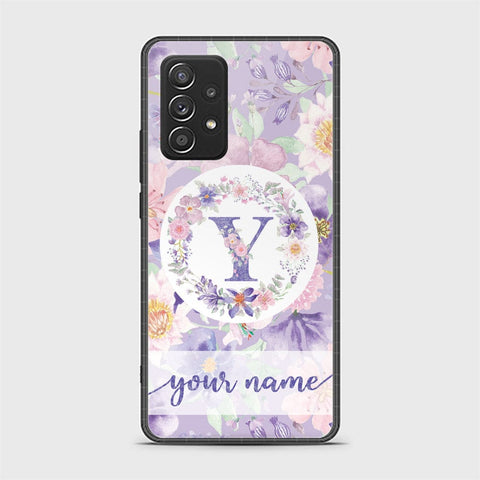 Samsung Galaxy A52 Cover - Personalized Alphabet Series - HQ Ultra Shine Premium Infinity Glass Soft Silicon Borders Case