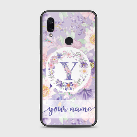 Xiaomi Redmi Note 7 Cover - Personalized Alphabet Series - HQ Ultra Shine Premium Infinity Glass Soft Silicon Borders Case