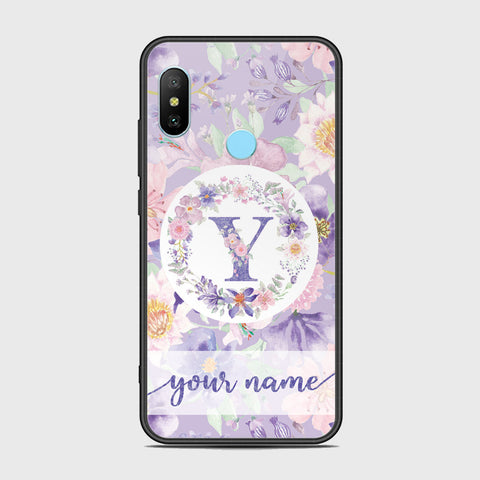 Xiaomi Redmi Note 6 Pro Cover - Personalized Alphabet Series - HQ Ultra Shine Premium Infinity Glass Soft Silicon Borders Case