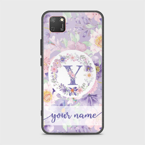 Huawei Y7p Cover - Personalized Alphabet Series - HQ Ultra Shine Premium Infinity Glass Soft Silicon Borders Case