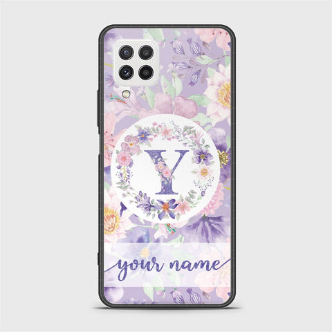 Samsung Galaxy A22 Cover - Personalized Alphabet Series - HQ Ultra Shine Premium Infinity Glass Soft Silicon Borders Case
