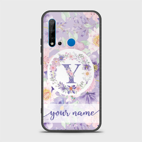 Huawi P20 Lite 2019 Cover - Personalized Alphabet Series - HQ Ultra Shine Premium Infinity Glass Soft Silicon Borders Case