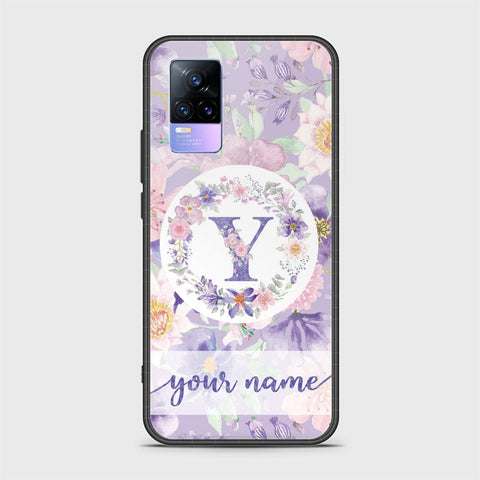 Vivo V21e Cover - Personalized Alphabet Series - HQ Ultra Shine Premium Infinity Glass Soft Silicon Borders Case