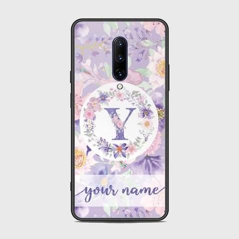 OnePlus 7 Pro Cover - Personalized Alphabet Series - HQ Ultra Shine Premium Infinity Glass Soft Silicon Borders Case