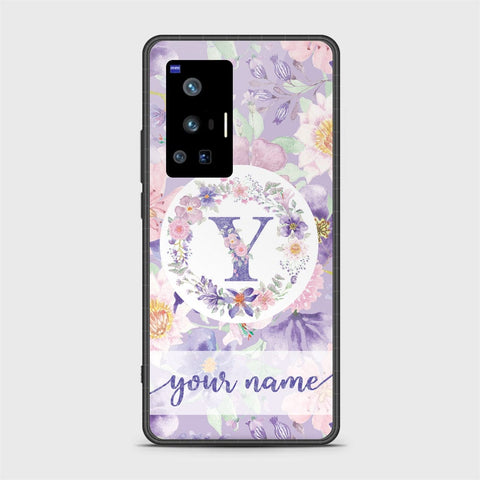 Vivo X70 Pro Cover - Personalized Alphabet Series - HQ Ultra Shine Premium Infinity Glass Soft Silicon Borders Case