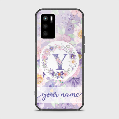 Oppo A16 Cover - Personalized Alphabet Series - HQ Ultra Shine Premium Infinity Glass Soft Silicon Borders Case