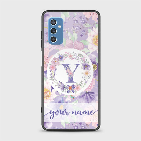 Samsung Galaxy M52 5G Cover - Personalized Alphabet Series - HQ Ultra Shine Premium Infinity Glass Soft Silicon Borders Case