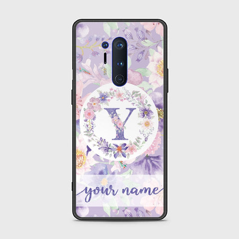 OnePlus 8 Pro Cover - Personalized Alphabet Series - HQ Ultra Shine Premium Infinity Glass Soft Silicon Borders Case