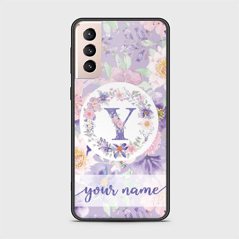 Samsung Galaxy S21 FE 5G Cover - Personalized Alphabet Series - HQ Ultra Shine Premium Infinity Glass Soft Silicon Borders Case