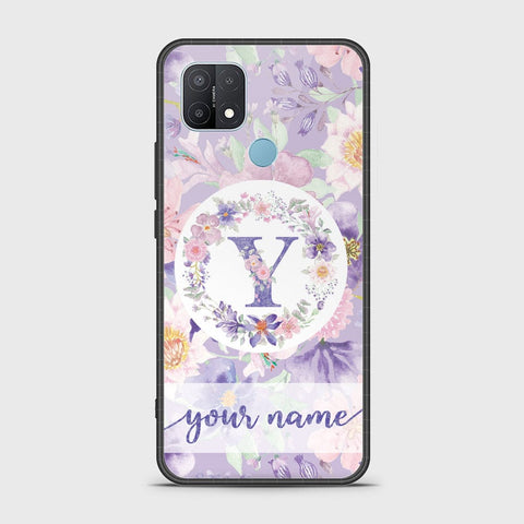 Oppo A15 Cover - Personalized Alphabet Series - HQ Ultra Shine Premium Infinity Glass Soft Silicon Borders Case