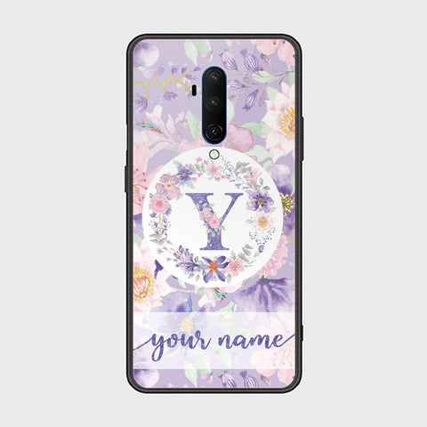 OnePlus 7T Pro Cover - Personalized Alphabet Series - HQ Ultra Shine Premium Infinity Glass Soft Silicon Borders Case