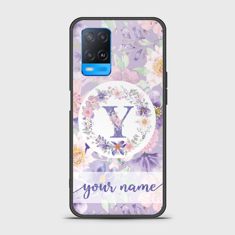 Oppo A54 4G Cover - Personalized Alphabet Series Series - HQ Ultra Shine Premium Infinity Glass Soft Silicon Borders Case