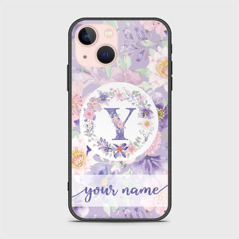 iPhone 14 Plus Cover - Personalized Alphabet Series Series - HQ Ultra Shine Premium Infinity Glass Soft Silicon Borders Case