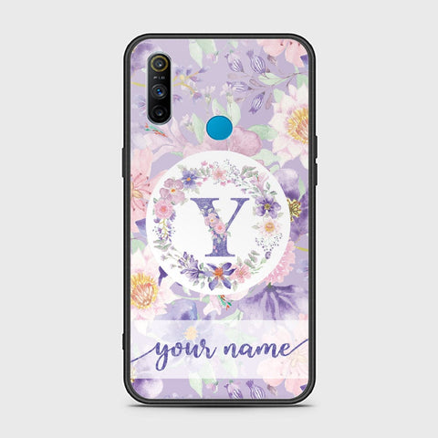 Realme 6i Cover - Personalized Alphabet Series - HQ Ultra Shine Premium Infinity Glass Soft Silicon Borders Case