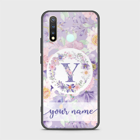 Vivo Y19 Cover - Personalized Alphabet Series - HQ Ultra Shine Premium Infinity Glass Soft Silicon Borders Case