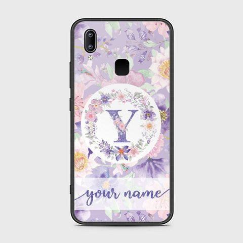 Vivo Y95 Cover - Personalized Alphabet Series - HQ Ultra Shine Premium Infinity Glass Soft Silicon Borders Case