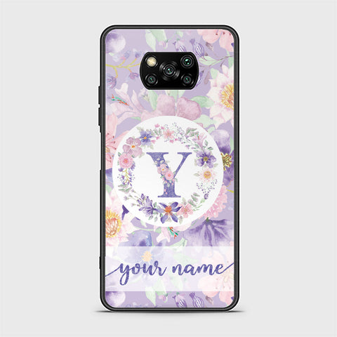 Xiaomi Poco X3 Pro Cover - Personalized Alphabet Series - HQ Ultra Shine Premium Infinity Glass Soft Silicon Borders Case