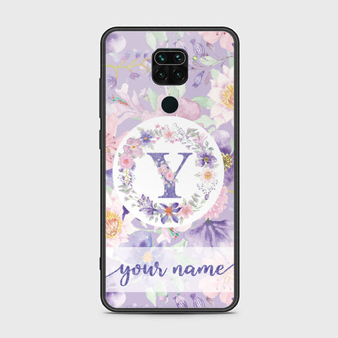 Xiaomi Redmi Note 9 Cover - Personalized Alphabet Series - HQ Ultra Shine Premium Infinity Glass Soft Silicon Borders Case