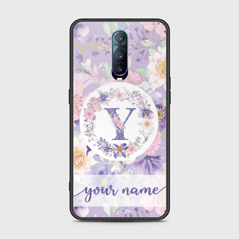 OPPO R17 Pro Cover - Personalized Alphabet Series - HQ Ultra Shine Premium Infinity Glass Soft Silicon Borders Case