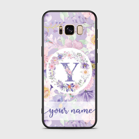 Samsung Galaxy S8 Cover - Personalized Alphabet Series - HQ Ultra Shine Premium Infinity Glass Soft Silicon Borders Case