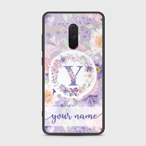 Xiaomi Pocophone F1 Cover - Personalized Alphabet Series - HQ Ultra Shine Premium Infinity Glass Soft Silicon Borders Case