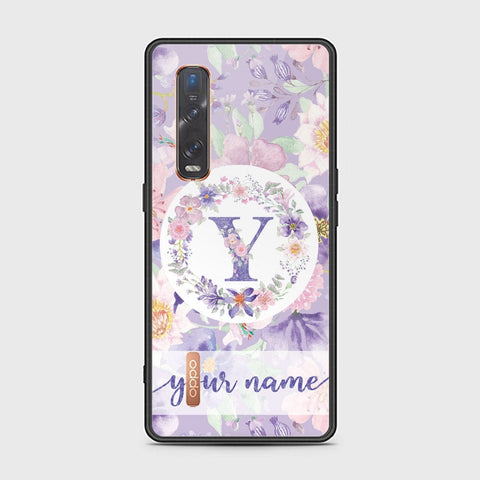 Oppo Find X2 Pro Cover - Personalized Alphabet Series Series - HQ Ultra Shine Premium Infinity Glass Soft Silicon Borders Case