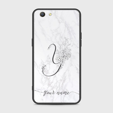 Oppo A59 Cover - Personalized Alphabet Series Series - HQ Ultra Shine Premium Infinity Glass Soft Silicon Borders Case