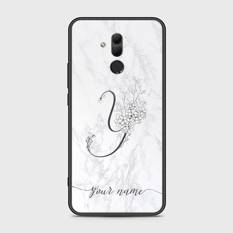 Huawei Mate 20 Lite Cover - Personalized Alphabet Series Series - HQ Ultra Shine Premium Infinity Glass Soft Silicon Borders Case