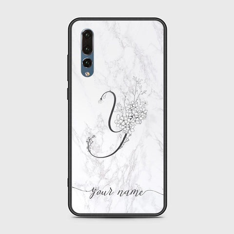 Huawei P20 Pro Cover - Personalized Alphabet Series Series - HQ Ultra Shine Premium Infinity Glass Soft Silicon Borders Case