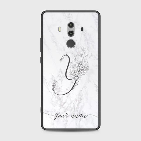 Huawei Mate 10 Pro Cover - Personalized Alphabet Series Series - HQ Ultra Shine Premium Infinity Glass Soft Silicon Borders Case