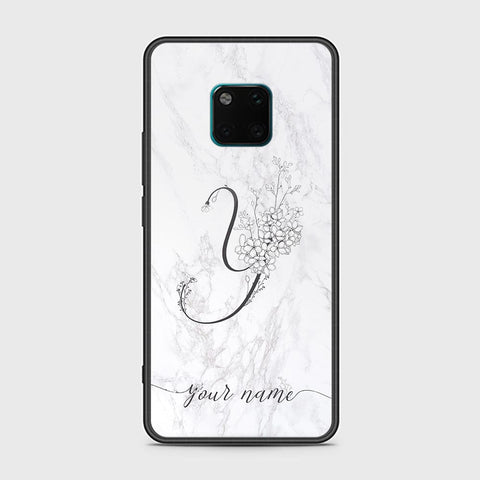 Huawei Mate 20 Pro Cover - Personalized Alphabet Series Series - HQ Ultra Shine Premium Infinity Glass Soft Silicon Borders Case