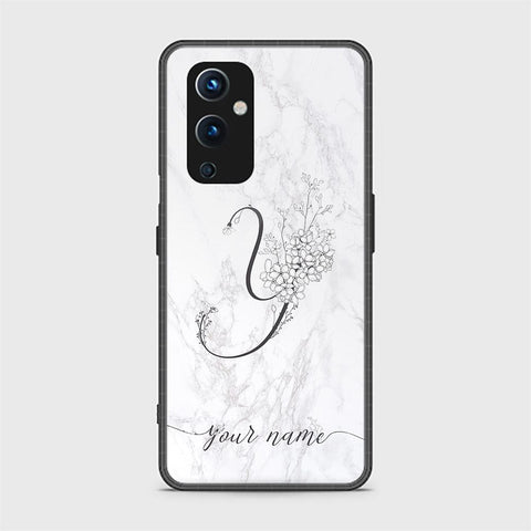 OnePlus 9 Cover - Personalized Alphabet Series - HQ Ultra Shine Premium Infinity Glass Soft Silicon Borders Case