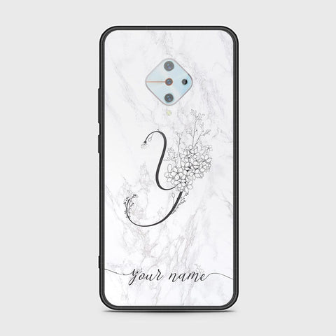 Vivo Y51 Cover - Personalized Alphabet Series Series - HQ Ultra Shine Premium Infinity Glass Soft Silicon Borders Case