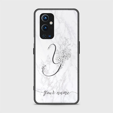 OnePlus 9 Pro Cover - Personalized Alphabet Series - HQ Ultra Shine Premium Infinity Glass Soft Silicon Borders Case