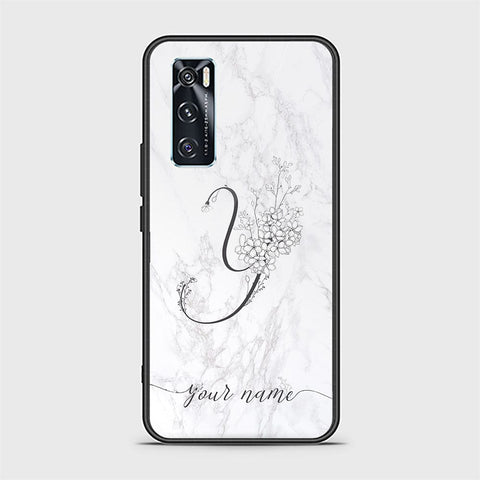 Vivo V20 SE Cover - Personalized Alphabet Series Series - HQ Ultra Shine Premium Infinity Glass Soft Silicon Borders Case