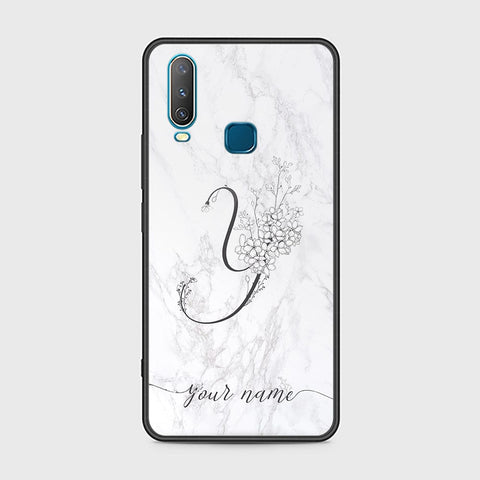 Vivo Y12 Cover - Personalized Alphabet Series Series - HQ Ultra Shine Premium Infinity Glass Soft Silicon Borders Case