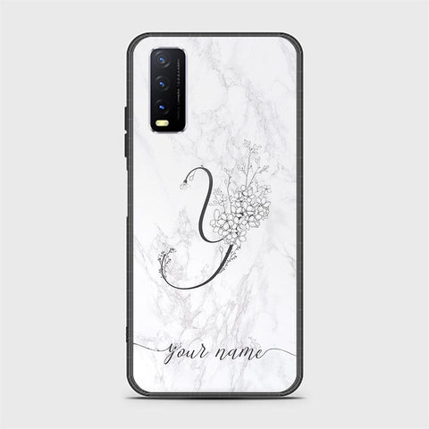 Vivo Y20s Cover - Personalized Alphabet Series - HQ Ultra Shine Premium Infinity Glass Soft Silicon Borders Case