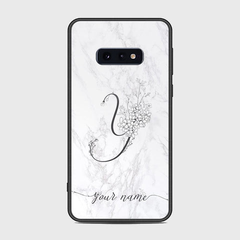 Samsung Galaxy S10e Cover - Personalized Alphabet Series Series - HQ Ultra Shine Premium Infinity Glass Soft Silicon Borders Case