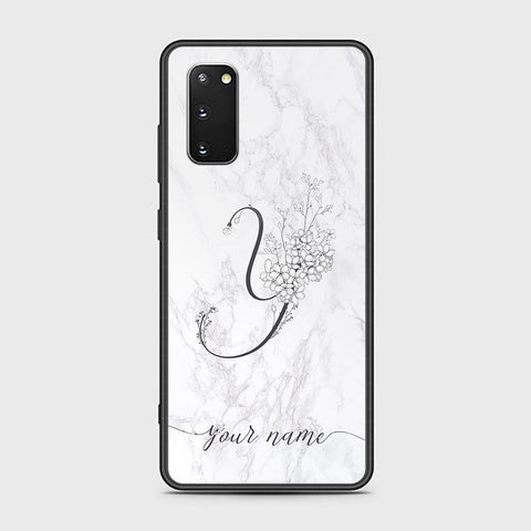 Samsung Galaxy S20 Cover - Personalized Alphabet Series Series - HQ Ultra Shine Premium Infinity Glass Soft Silicon Borders Case