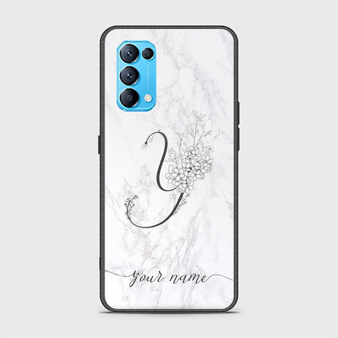 Oppo Find X3 Lite Cover - Personalized Alphabet Series - HQ Ultra Shine Premium Infinity Glass Soft Silicon Borders Case