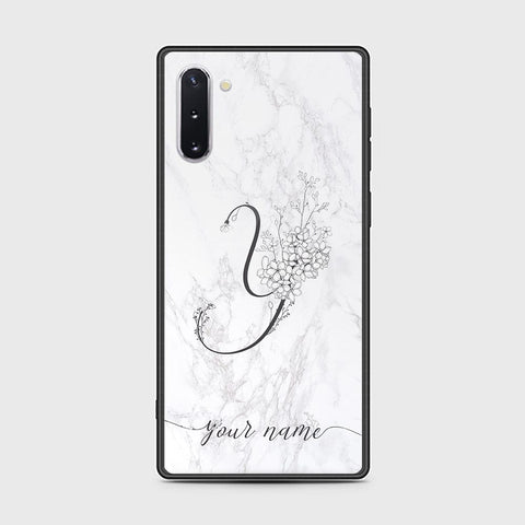 Samsung Galaxy Note 10 Cover - Personalized Alphabet Series Series - HQ Ultra Shine Premium Infinity Glass Soft Silicon Borders Case