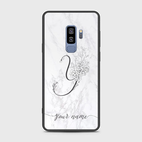 Samsung Galaxy S9 Plus Cover - Personalized Alphabet Series Series - HQ Ultra Shine Premium Infinity Glass Soft Silicon Borders Case