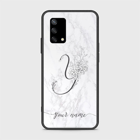 Oppo A95 4G Cover - Personalized Alphabet Series Series - HQ Ultra Shine Premium Infinity Glass Soft Silicon Borders Case