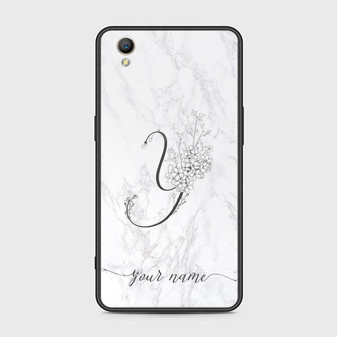 Oppo A37 Cover - Personalized Alphabet Series Series - HQ Ultra Shine Premium Infinity Glass Soft Silicon Borders Case