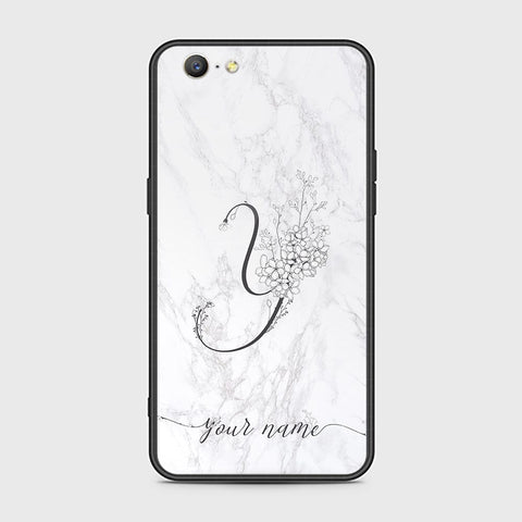 Oppo A39 Cover - Personalized Alphabet Series Series - HQ Ultra Shine Premium Infinity Glass Soft Silicon Borders Case