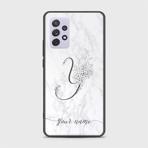 Samsung Galaxy A72 Cover - Personalized Alphabet Series - HQ Ultra Shine Premium Infinity Glass Soft Silicon Borders Case