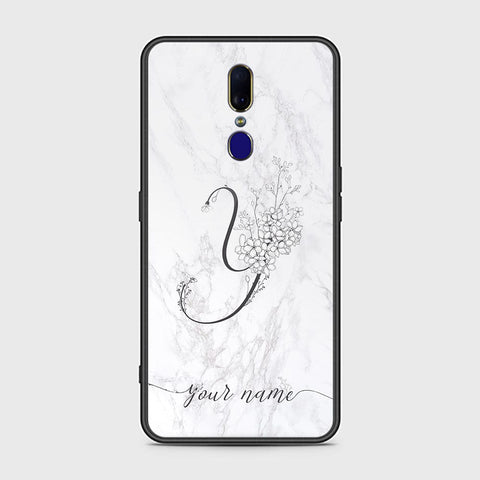 Oppo F11 Cover - Personalized Alphabet Series Series - HQ Ultra Shine Premium Infinity Glass Soft Silicon Borders Case