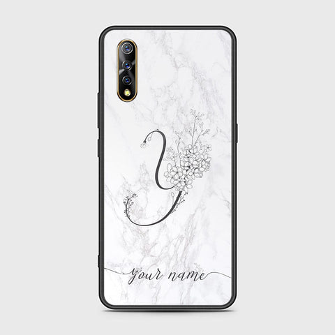 Vivo S1 Cover - Personalized Alphabet Series Series - HQ Ultra Shine Premium Infinity Glass Soft Silicon Borders Case