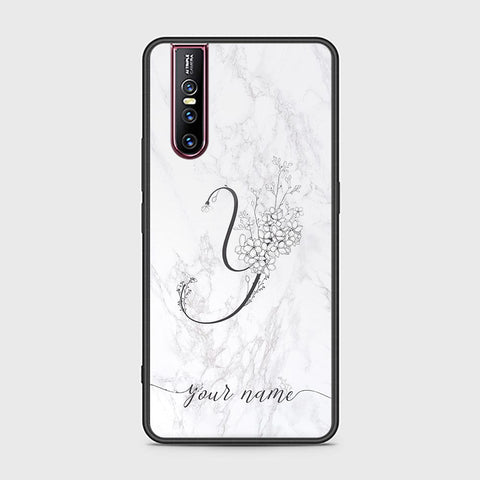 Vivo V15 Pro Cover - Personalized Alphabet Series Series - HQ Ultra Shine Premium Infinity Glass Soft Silicon Borders Case