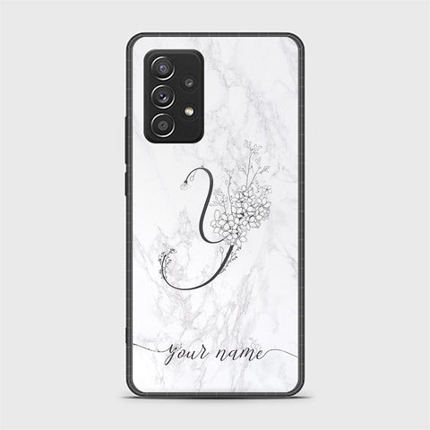 Samsung Galaxy A52 Cover - Personalized Alphabet Series - HQ Ultra Shine Premium Infinity Glass Soft Silicon Borders Case